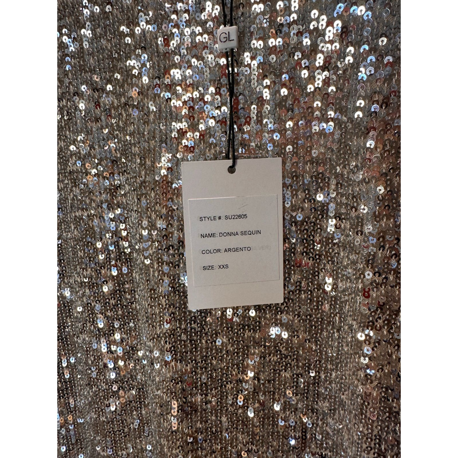 Generation Love NWT Generation Love Donna Sequin Dress Silver size XXS Size XXS / US 00 / IT 34 - 6 Thumbnail