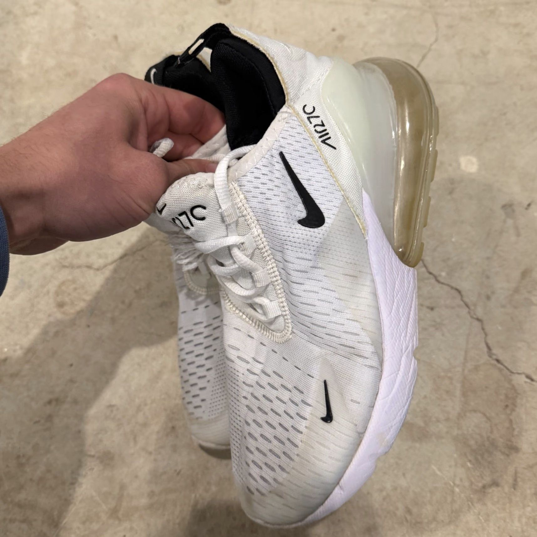 Nike Nike Air Max 270 Womens Size 7 White Black Sneakers AH6789 100, Nike Air Max, Sneaker, Women Size US 5 / IT 35 - 6 Thumbnail