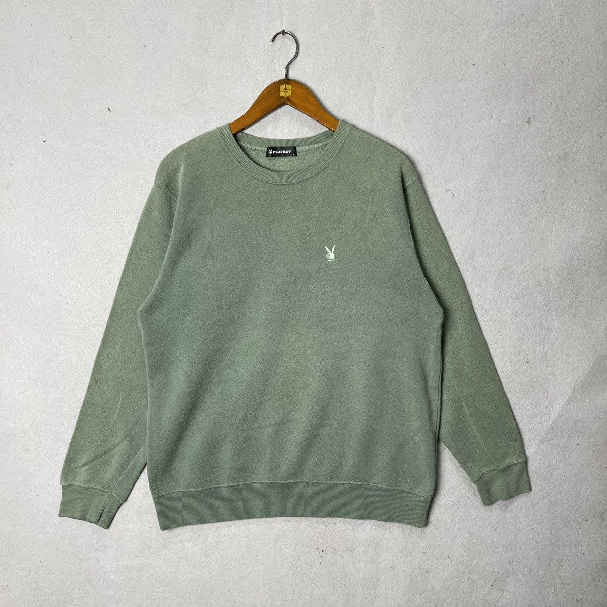 Playboy Vintage Playboy Sage Green Back Logo Sweatshirt Size US XL / EU 56 / 4 - 3 Thumbnail