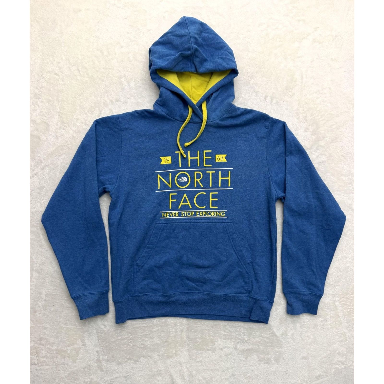 The North Face The North Face Hoodie Mens M Blue Graphic Print Crew Neck Pockets Hooded Logo Pullover All Seasons Size US M / EU 48-50 / 2 - 2 Thumbnail