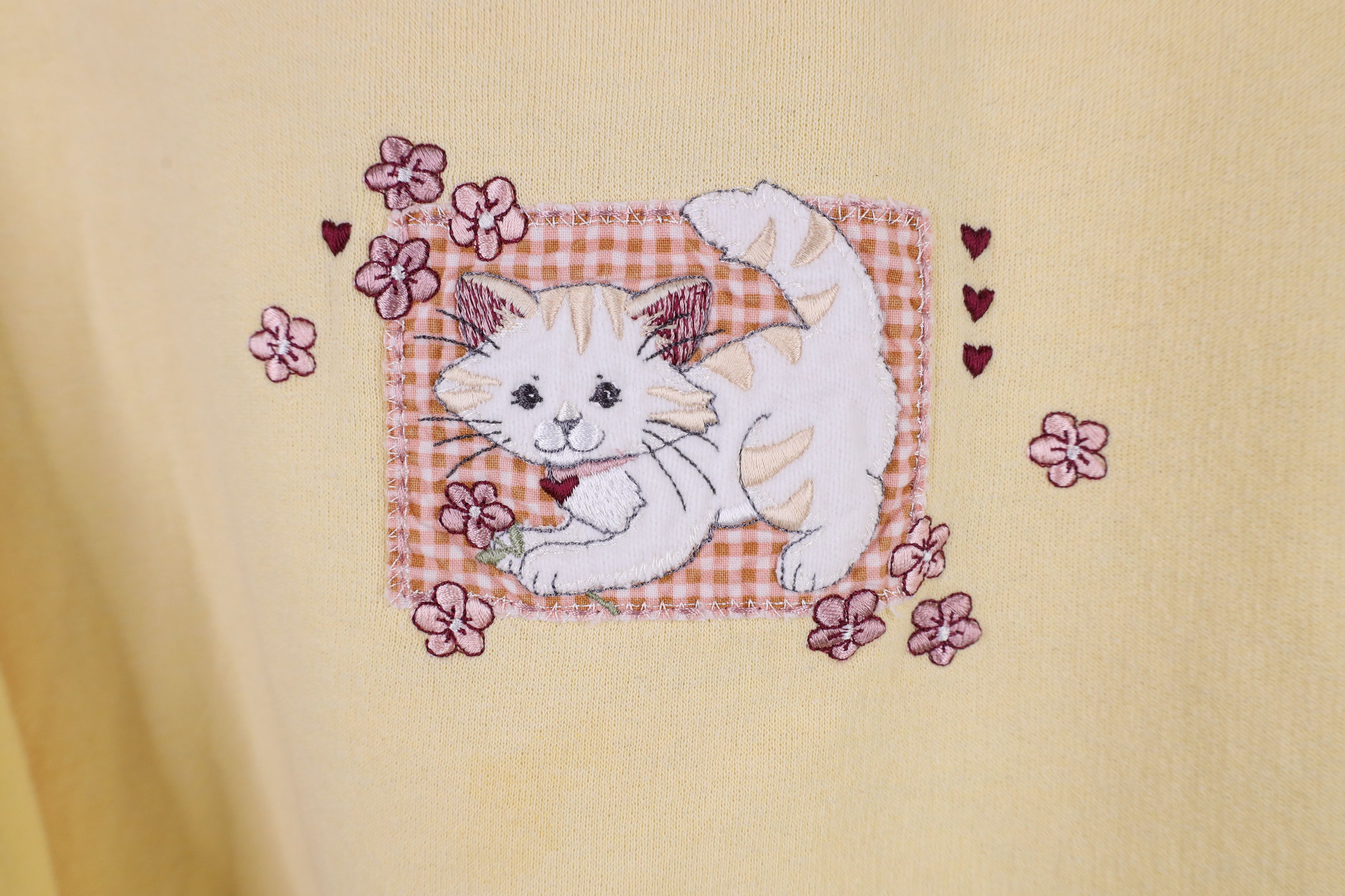 Vintage Vintage 90s Streetwear Cat Kitten Flower Cat Lady Sweatshirt Size 3XL / US 20-22 - 4 Thumbnail