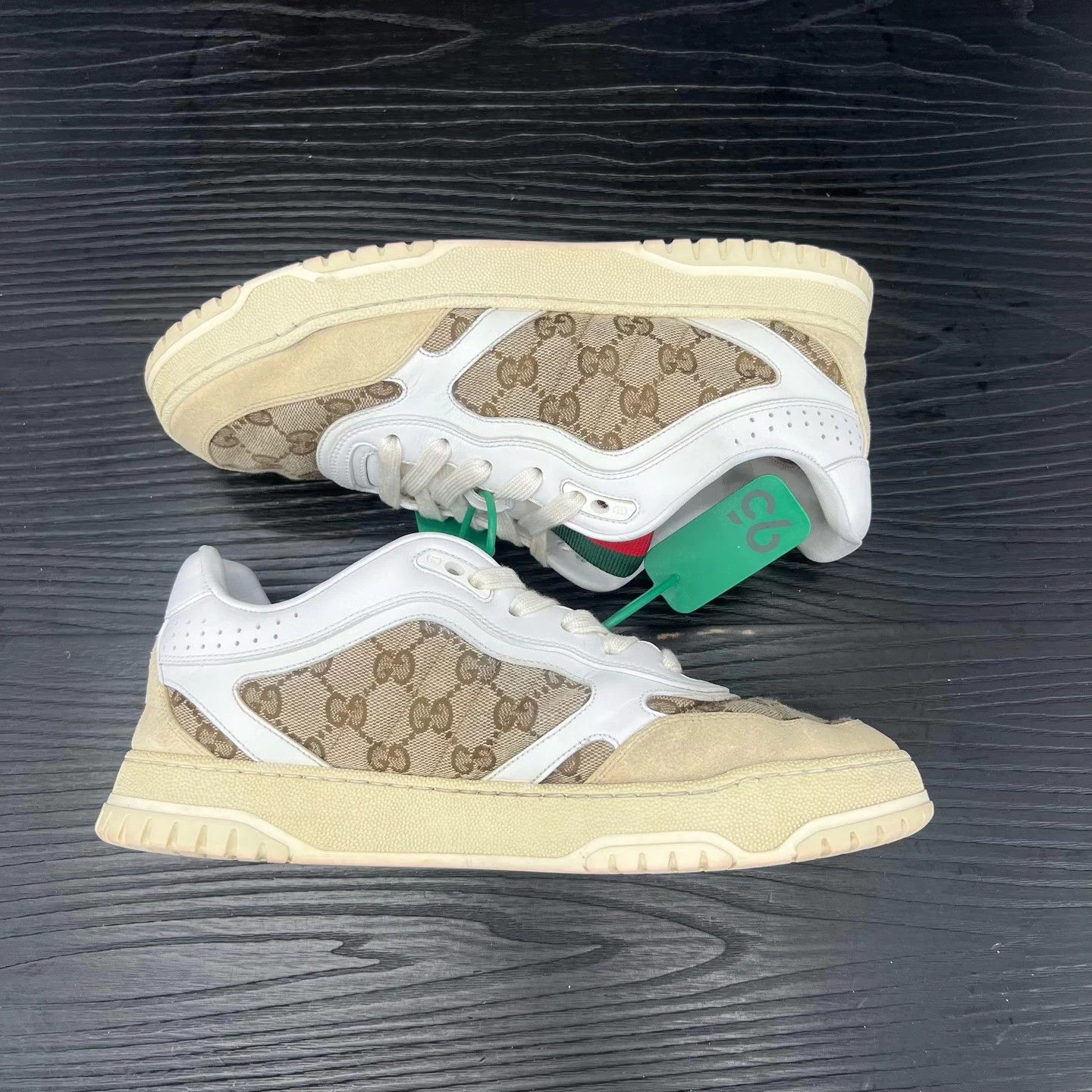 Gucci Gucci re-web white and brown 42 boxed Size US 9 / EU 42 - 3 Thumbnail
