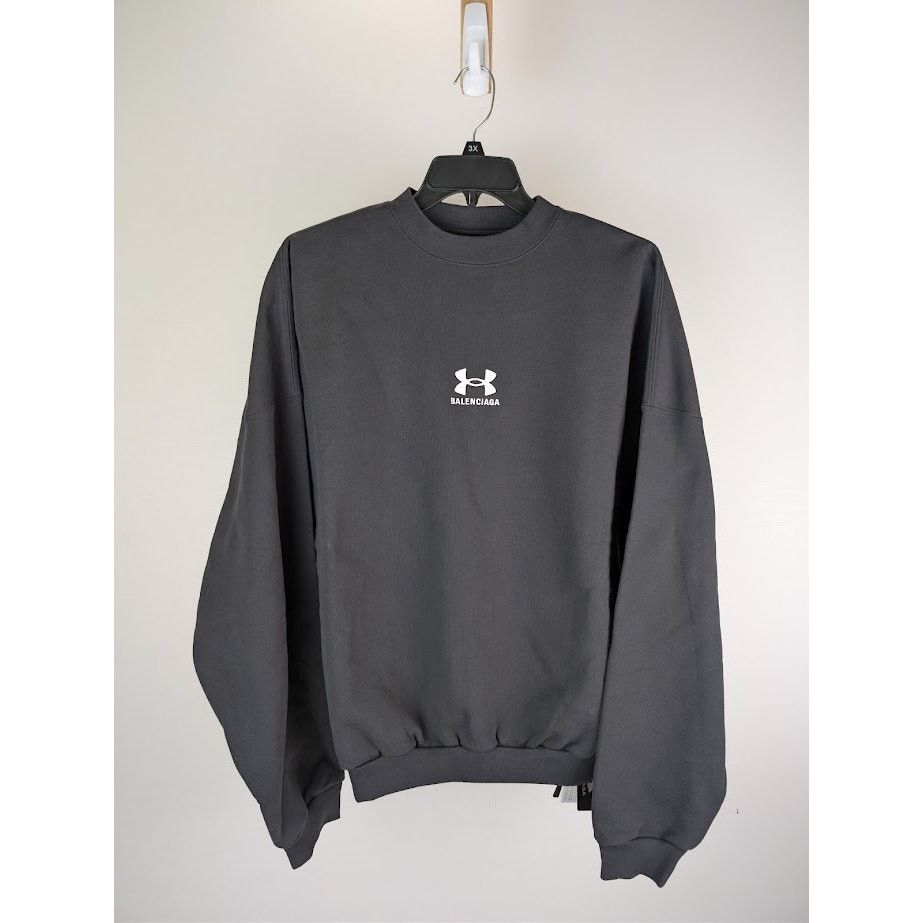 Balenciaga × Under Armour o1rshd1 Under Armour Molleton Oversized Crewneck Sweatshirt Size US L / EU 52-54 / 3 - 2 Thumbnail