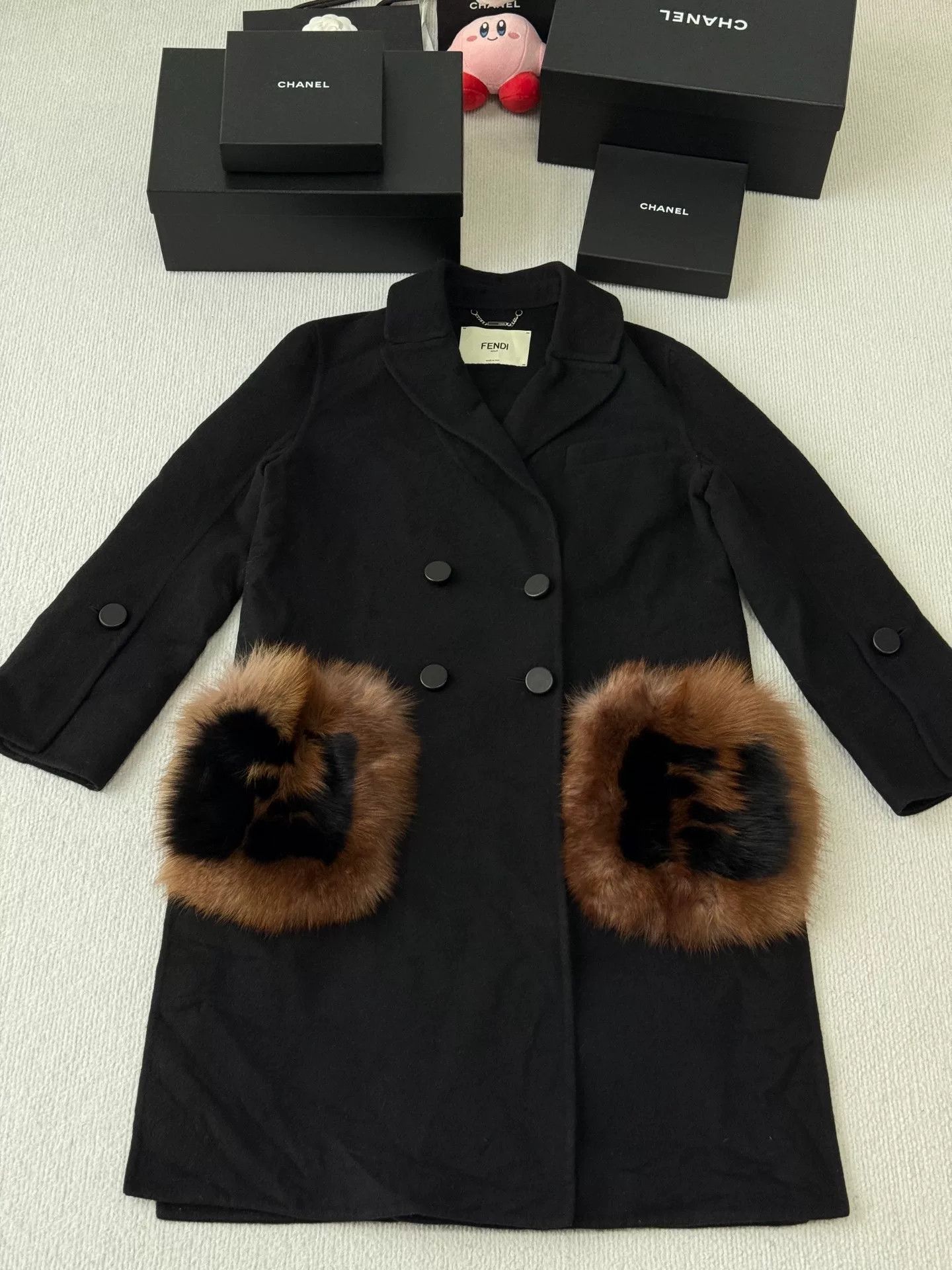 Fendi Fendi Black Mink Fur Pocket Coat Size US M / EU 48-50 / 2 - 1 Thumbnail