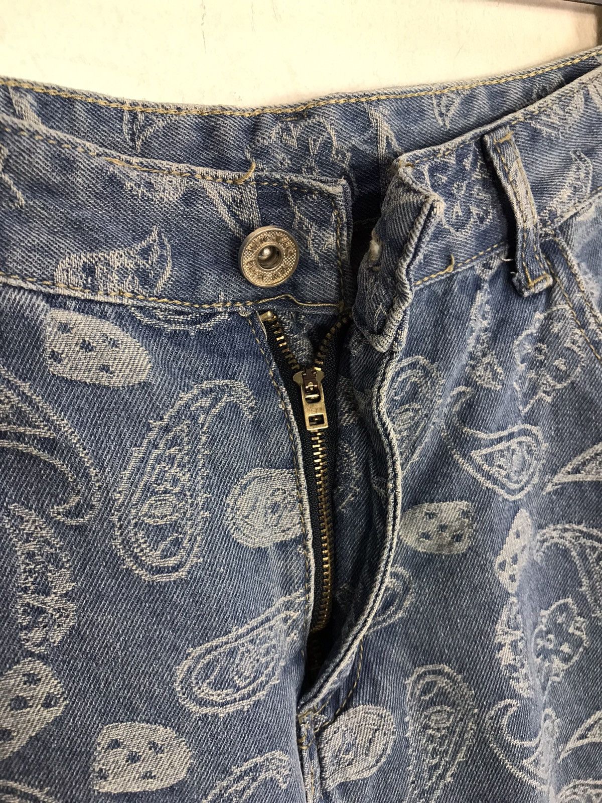 Japanese Brand × Vintage Vintage Japanese Brand Carpenter Paisley Art Denim Shorts Size US 30 / EU 46 - 9 Thumbnail