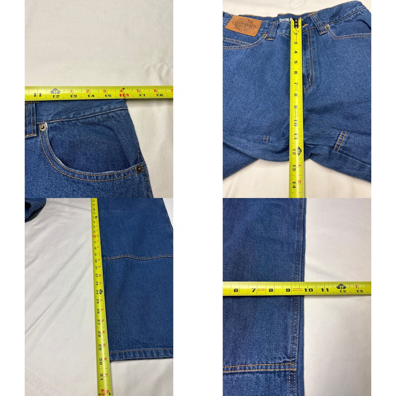 Doublet Guide Gear Jeans Mens 32x30 Blue Denim Double Knee Relaxed Straight 90s Grunge Workwear Size US 32 / EU 48 - 9 Thumbnail