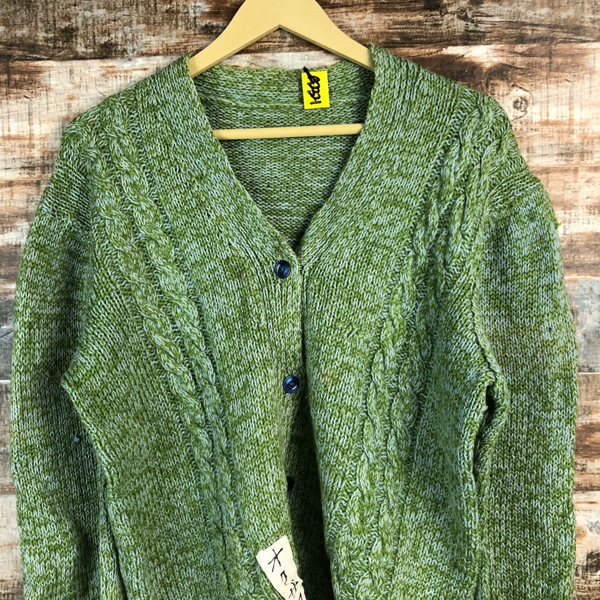 Japanese Brand Japan vintage Green Hand Knitwear cardigan #A2321 Size US S / EU 44-46 / 1 - 5 Thumbnail