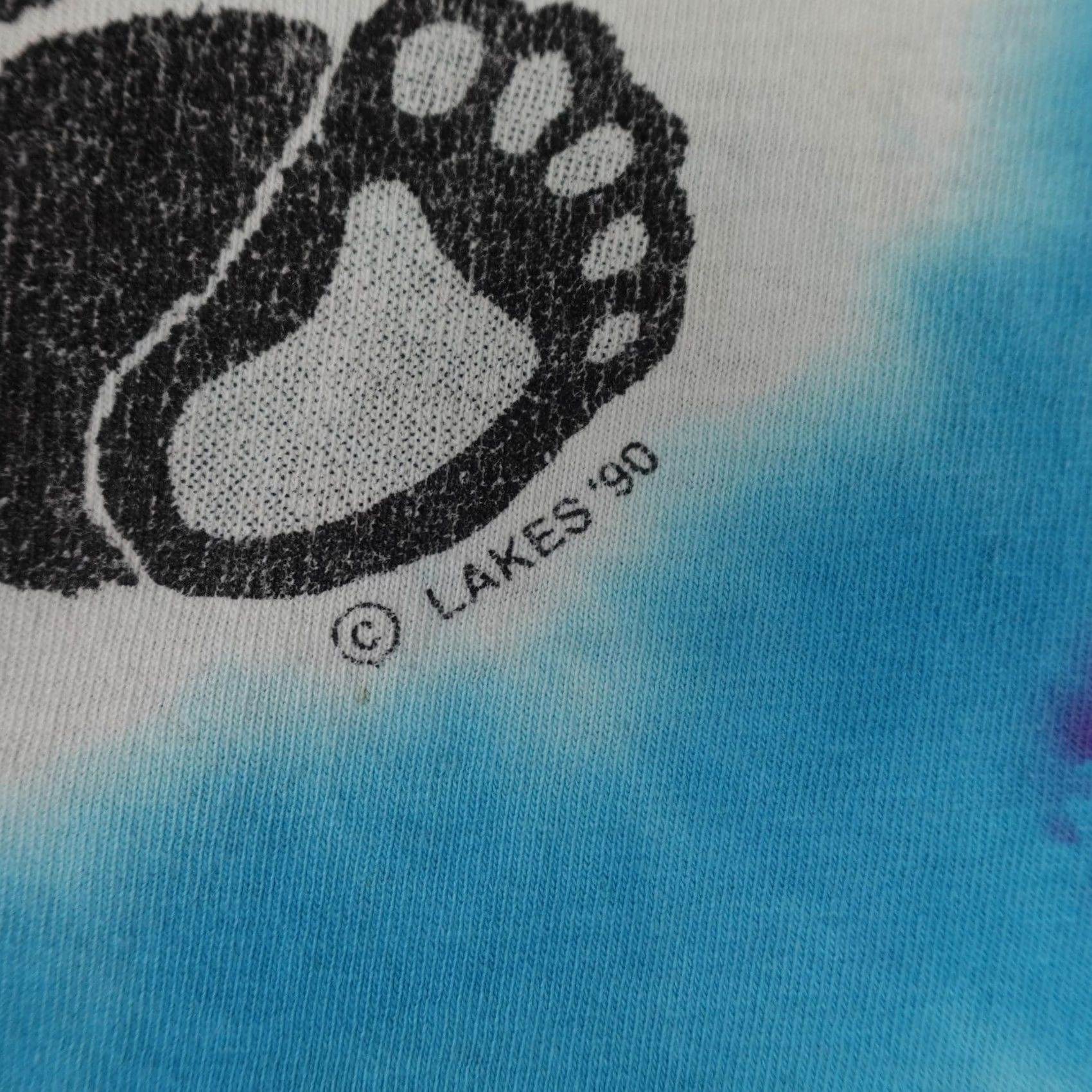 Lee VINTAGE Save Our World Panda Shirt Mens XL Blue Purple Tie Dye Made in USA 90s Size US XL / EU 56 / 4 - 7 Thumbnail