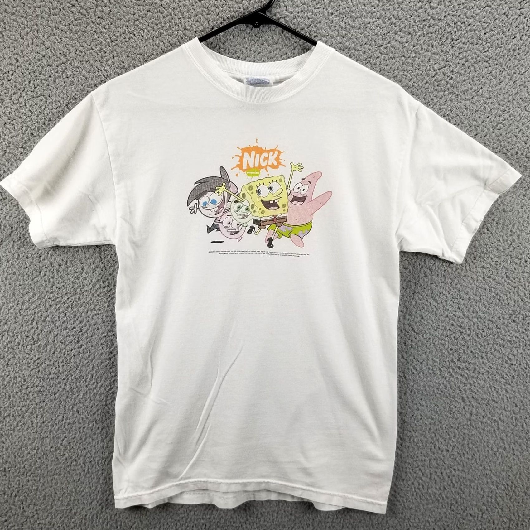 Nickelodeon Nickelodeon SpongeBob SquarePants Shirt Small White Adult Small T-Shirt Cartoon TV Mens 2006 Size US S / EU 44-46 / 1 - 2 Thumbnail