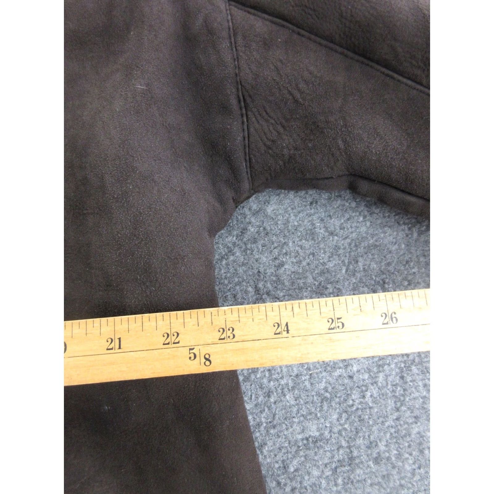Vintage Vtg Shearling Coat Mens XL Brown Suede Wool Lined Toggle Button Warm Rancher Size US XL / EU 56 / 4 - 7 Thumbnail