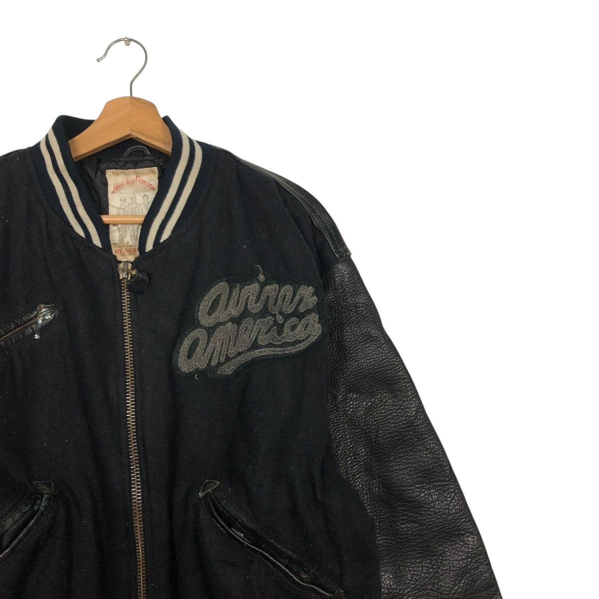 Avirex 🔥VINTAGE AVIREX AMERICA BOMBER VARSITY LEATHER JACKET Size US M / EU 48-50 / 2 - 8 Thumbnail