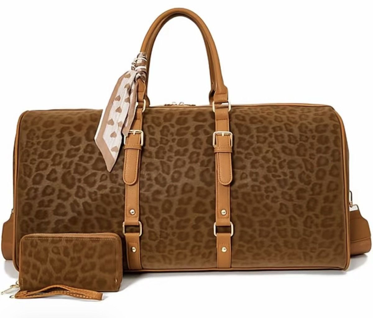 Other Leopard Print Vegan Leather Duffel / Weekender Bag Size ONE SIZE - 1 Thumbnail