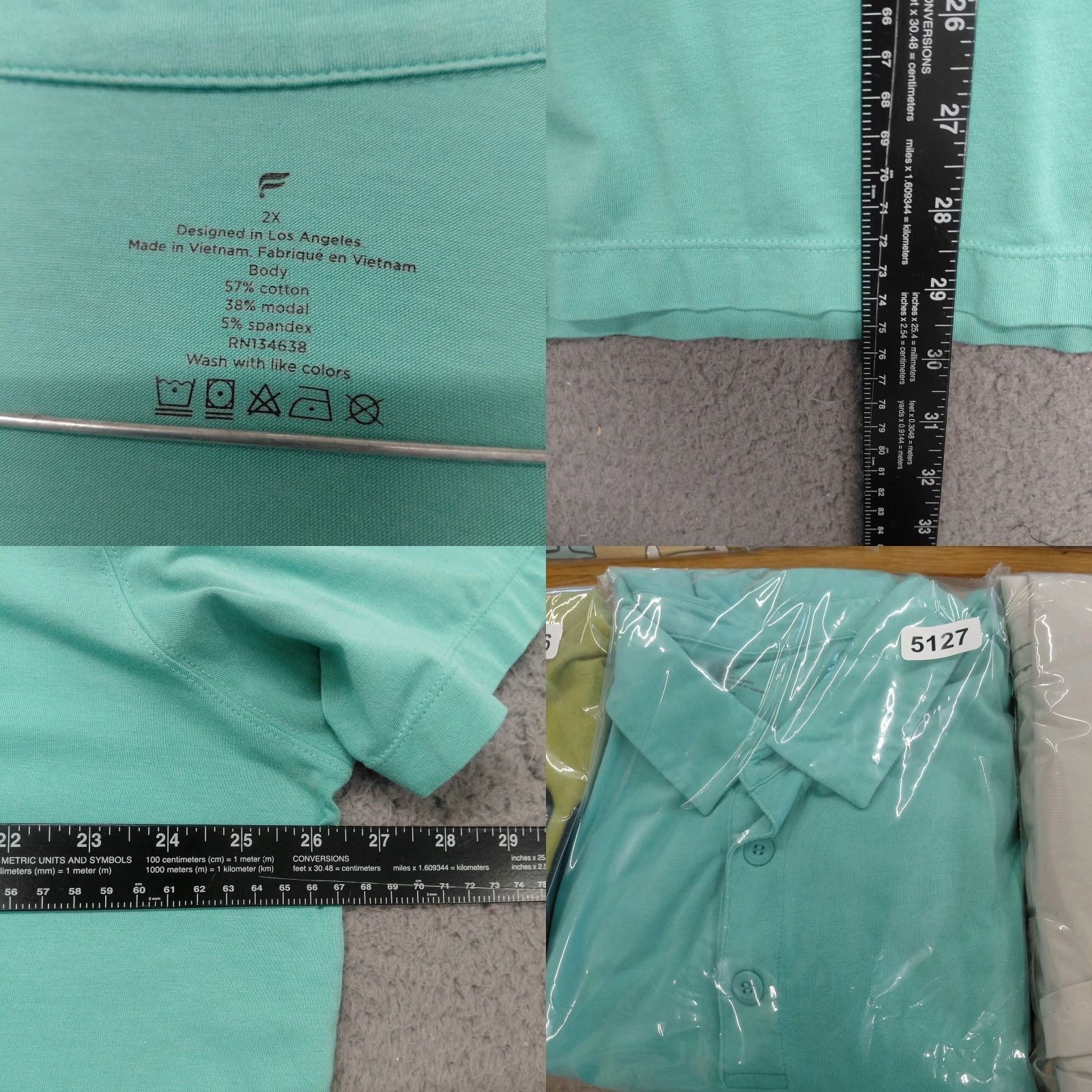 Fabletics Fabletics Polo Shirt Mens XXL Green Stretch Short Sleeve Athletic Golf EUC Shirt Men Green Stretch Polo EUC Vintage No Size US XXL / EU 58 / 5 - 8 Thumbnail