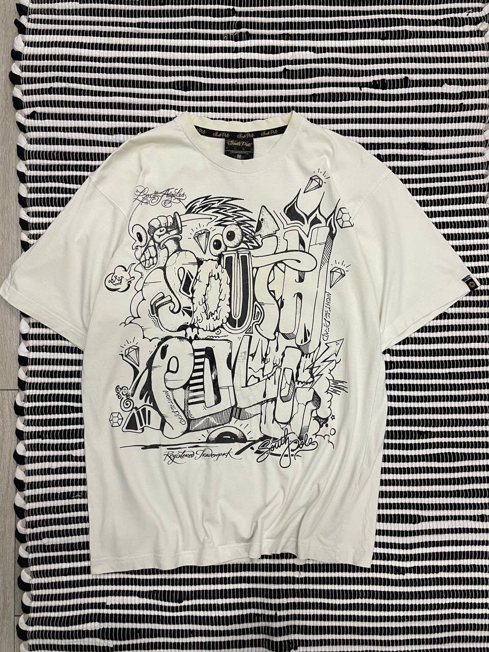Vintage Southpole Distressed Big Logo Tee T-Shirt Y2K