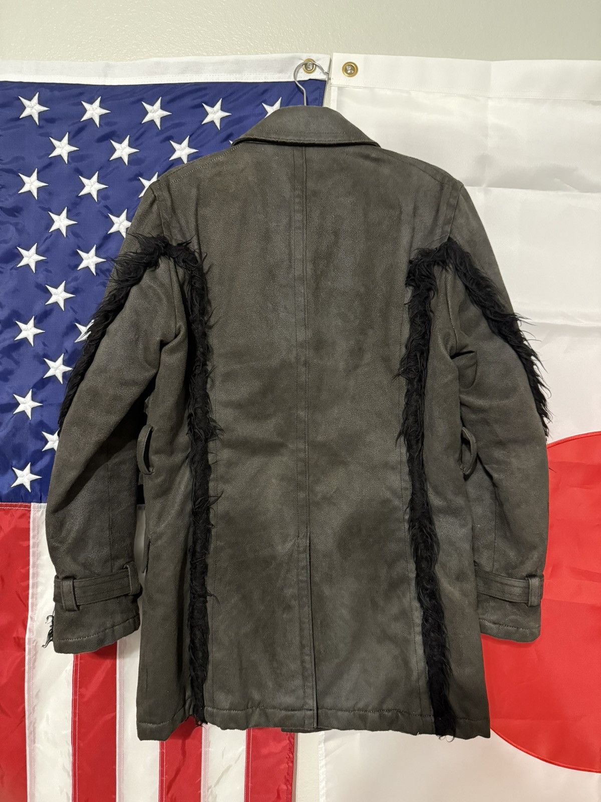 Tornado Mart Tornado Mart - Fur lined suede trench coat Size US L / EU 52-54 / 3 - 2 Thumbnail