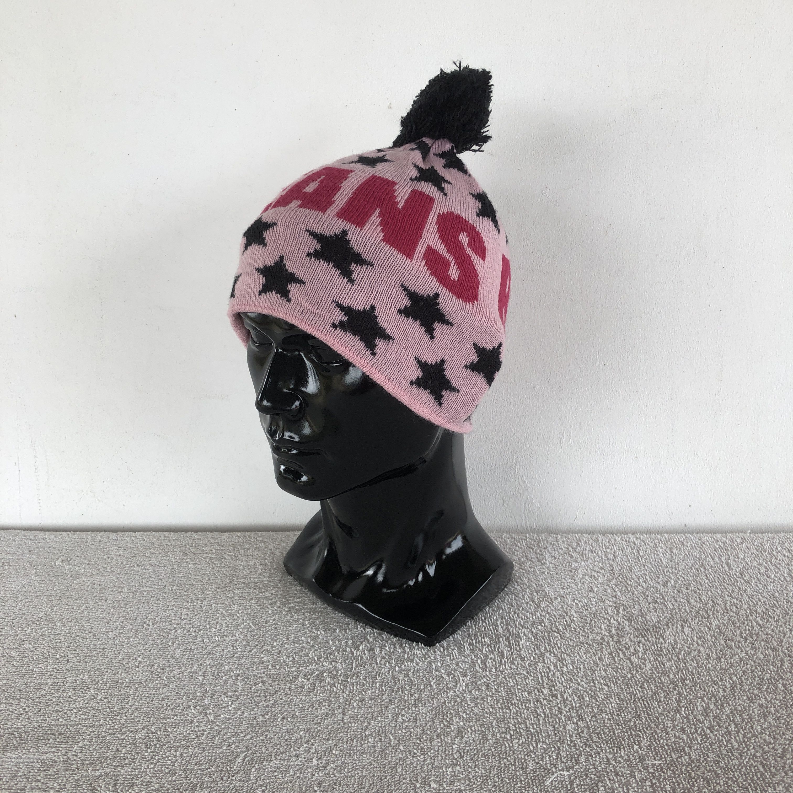 Japanese Brand Vintage 90s Beans Pom Pom Beanie Knit Slouchy Snow Caps Hats Size ONE SIZE - 1 Thumbnail