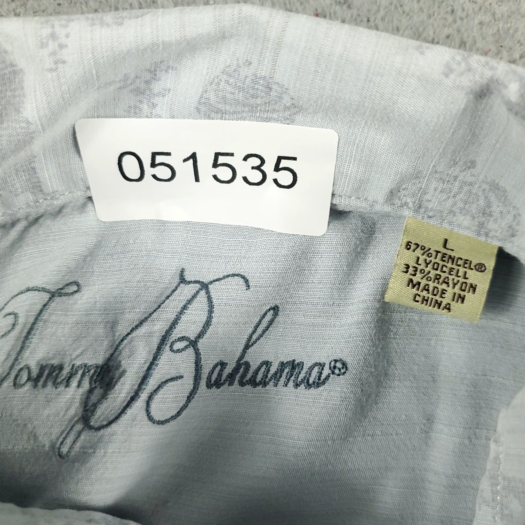 Tommy Bahama Tommy Bahama Shirt Blue Hawaiian Mens Size Large Button Up Short Sleeve Size US L / EU 52-54 / 3 - 6 Thumbnail