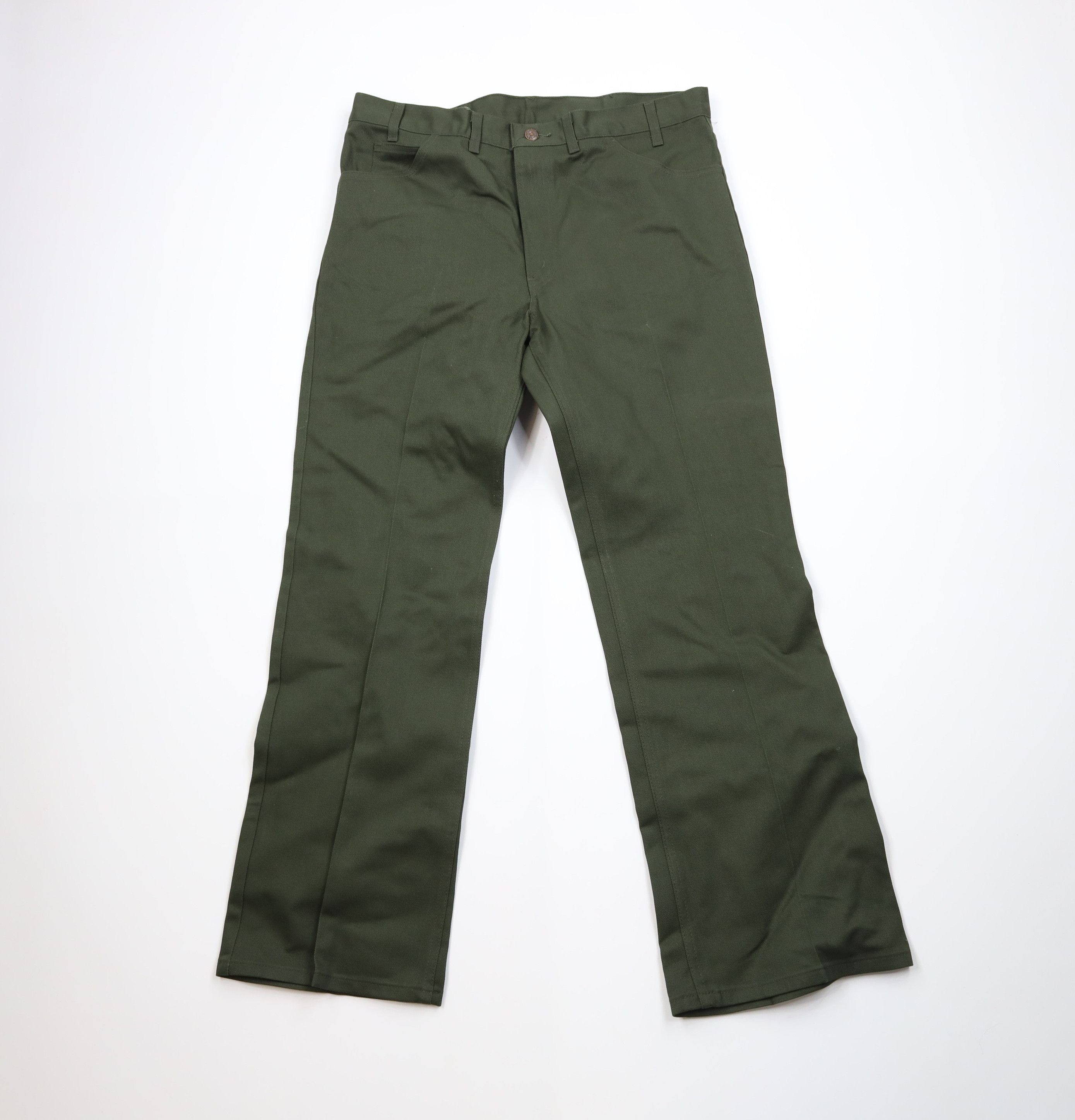 Vintage Vintage 70s Streetwear Bell Bottoms Denim Jeans Green USA Size US 38 / EU 54 - 1 Thumbnail