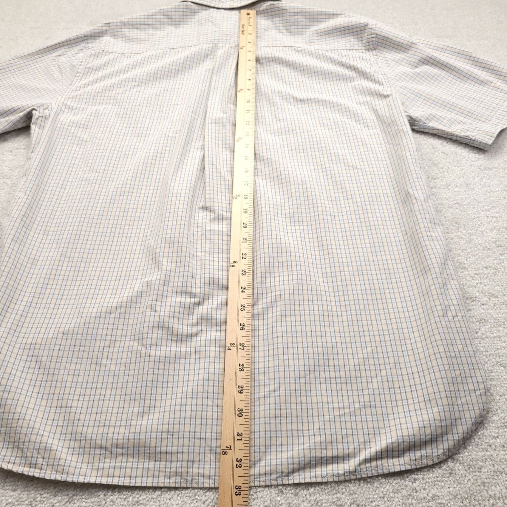 Tommy Hilfiger Tommy Hilfiger Button-Up Shirt Adult XL Blue Tan Long Sleeve Mens 80s 2 Ply Vintage 90s Plaid Logo Size US XL / EU 56 / 4 - 5 Thumbnail