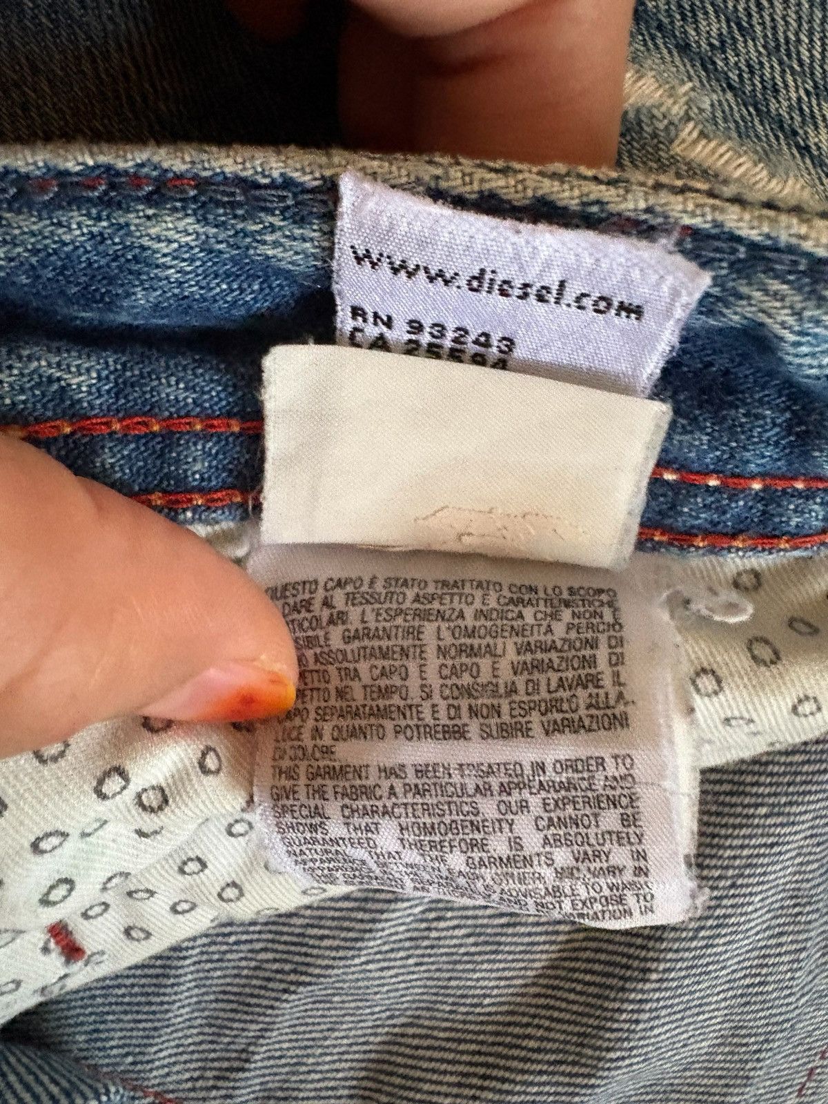 Diesel Vintage Italy Diesel Rusty Mud Wash Distress Rip Baggy Jean Size US 30 / EU 46 - 12 Thumbnail