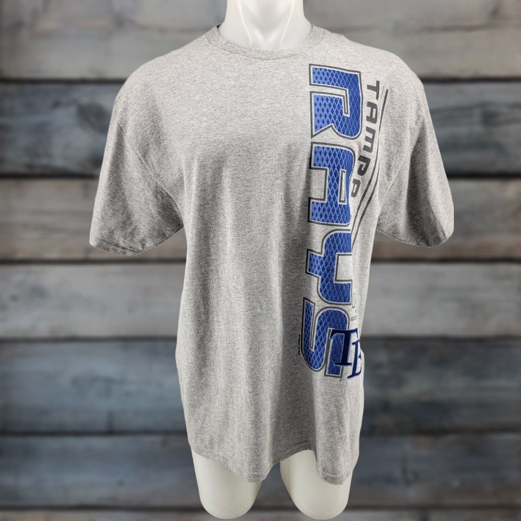 MLB VINTAGE Tampa Bay Rays Puffy Logo Shirt Mens XL Gray Graphic Crew Neck Short Sleeve MLB Size US XL / EU 56 / 4 - 1 Thumbnail