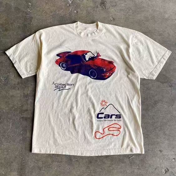 Japanese Brand × Vintage Street washed retro car pattern cotton t-shirt Size US M / EU 48-50 / 2 - 1 Thumbnail
