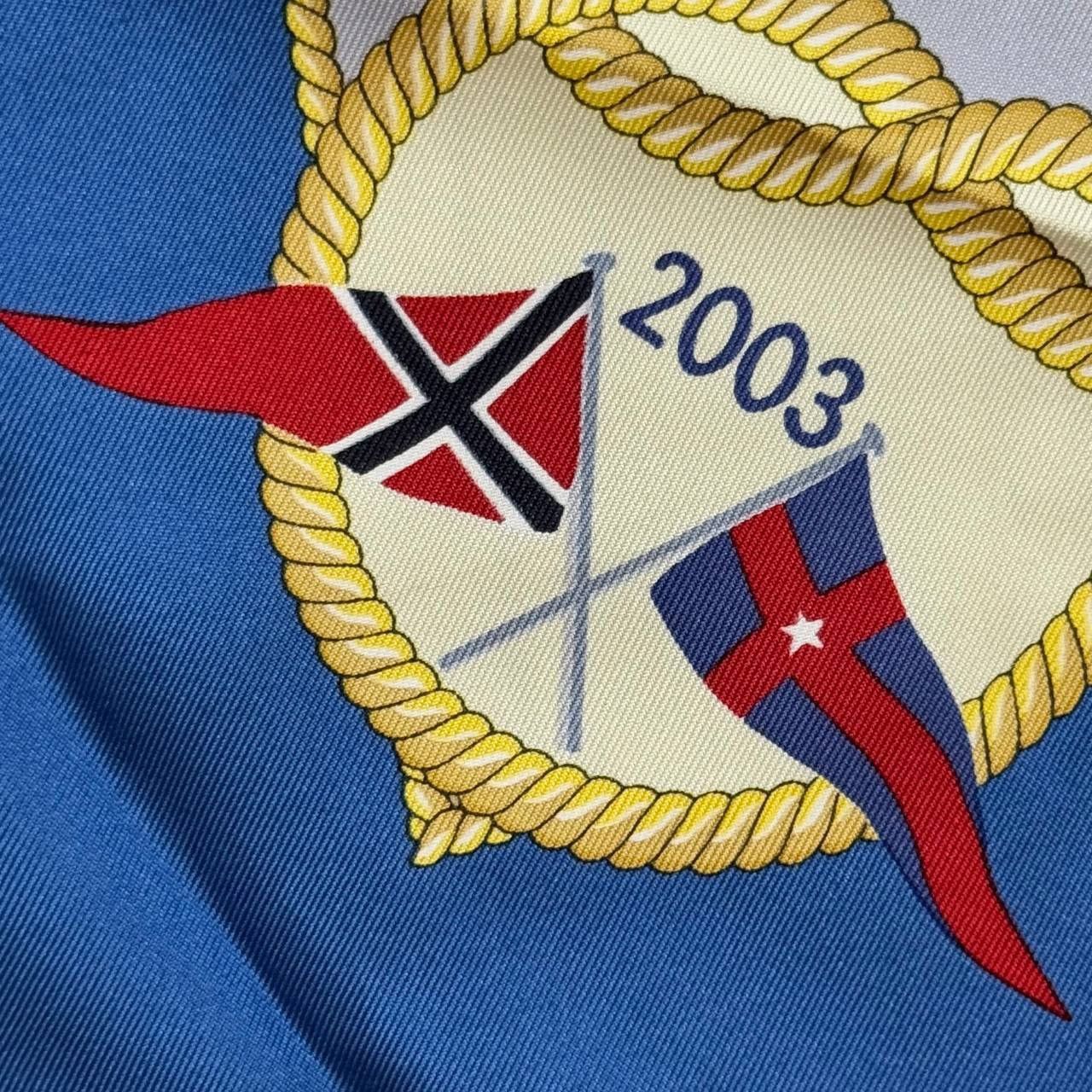 Vintage Vintage Daimler Chrysler North Atlantic Challenge Silk Scarf Size ONE SIZE - 8 Thumbnail