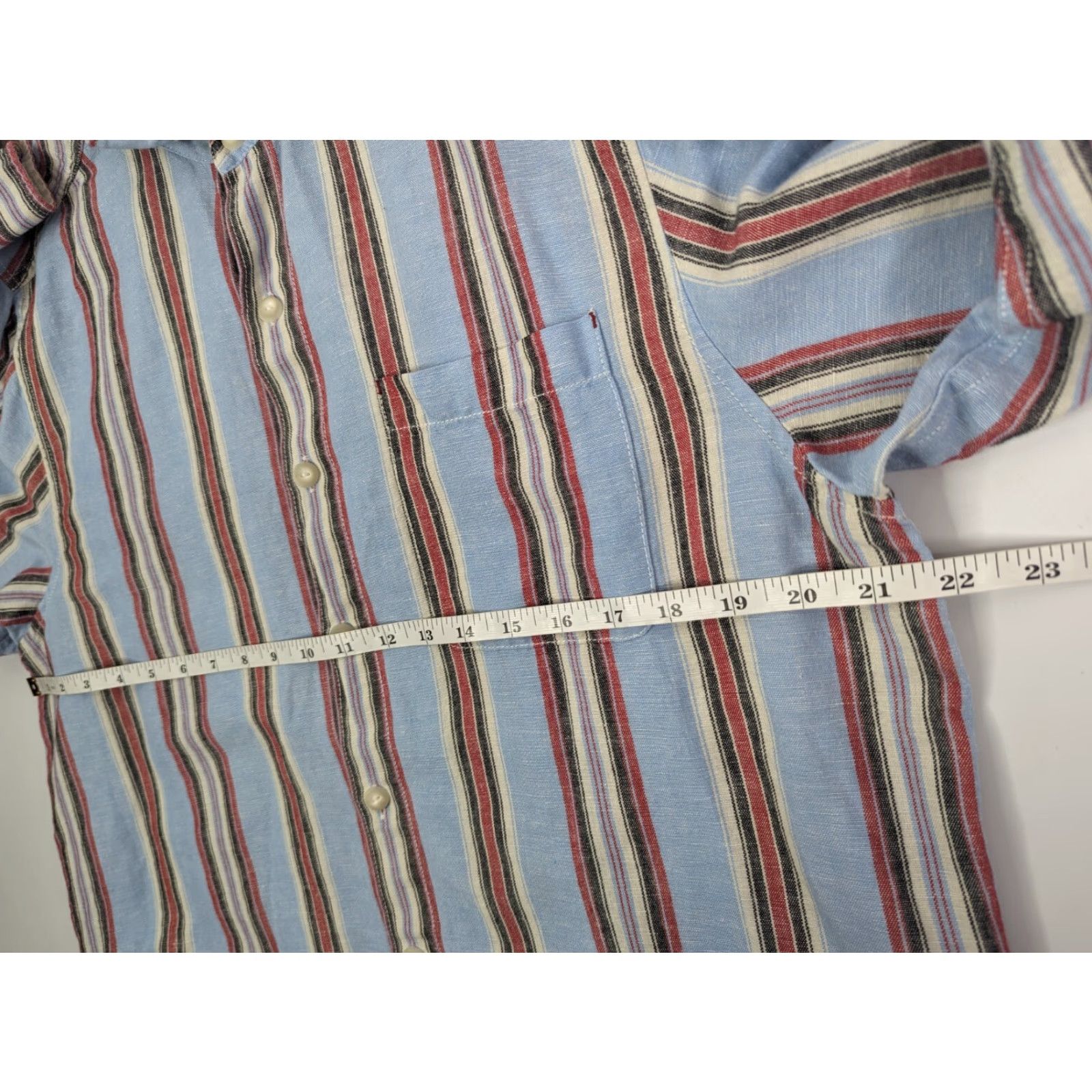 Tommy Bahama Tommy Bahama Shirt Button-Up Long Sleeve Striped Linen Cotton Blend M Multicolor Mens Size US M / EU 48-50 / 2 - 5 Thumbnail