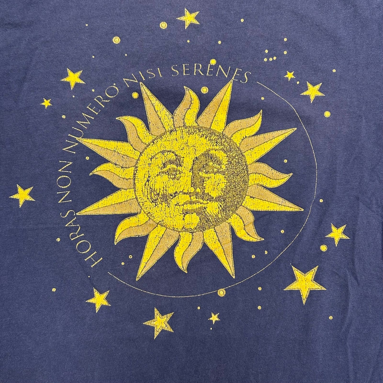 Vintage vintage 1990s Van Heusen Sun art Tee T Shirt Navy Blue XL Size US XL / EU 56 / 4 - 2 Thumbnail