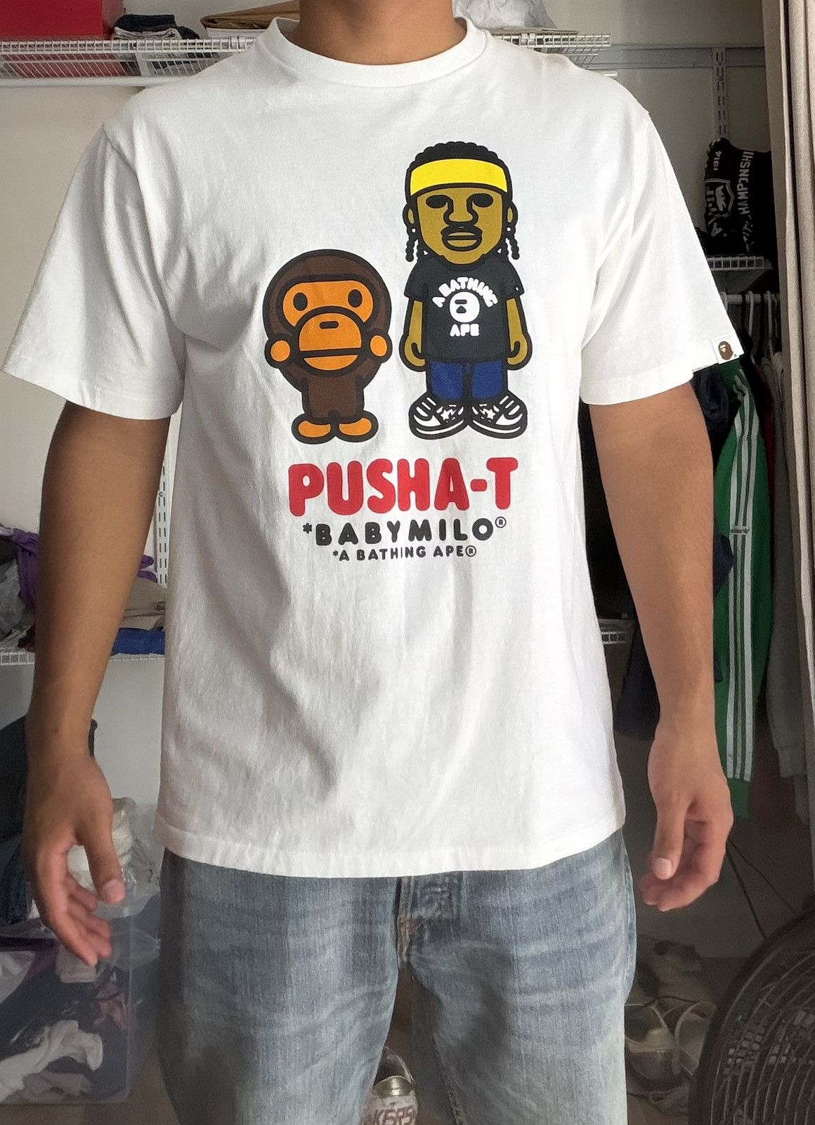 Bape BAPE X PUSHA T (T SHIRT) Size US XL / EU 56 / 4 - 1 Thumbnail