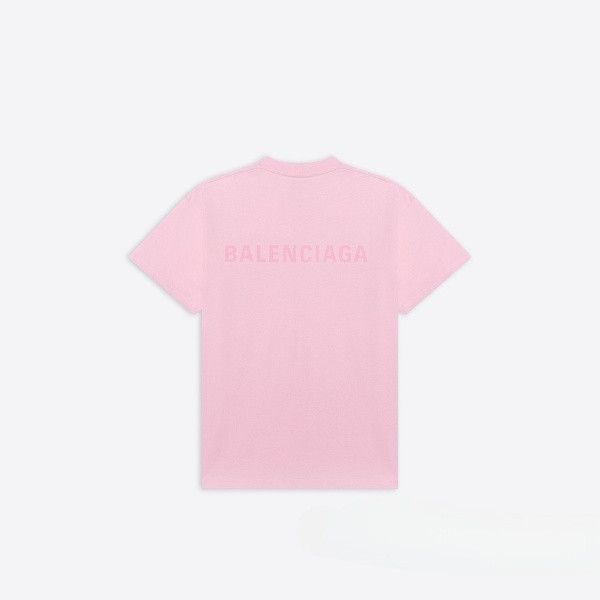 Balenciaga o1s1wg111124 T-Shirt Large Fit in Pink Size L / US 10 / IT 46 - 2 Thumbnail