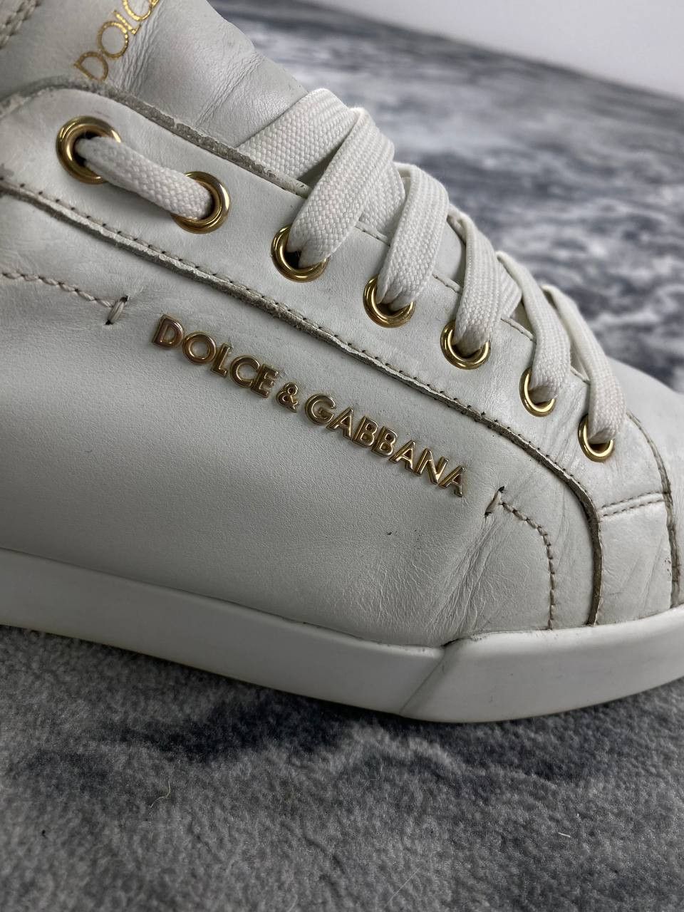 Dolce & Gabbana Dolce & Gabbana Portofino Leather Trainers Men Size 41 White Size US 8 / EU 41 - 6 Thumbnail
