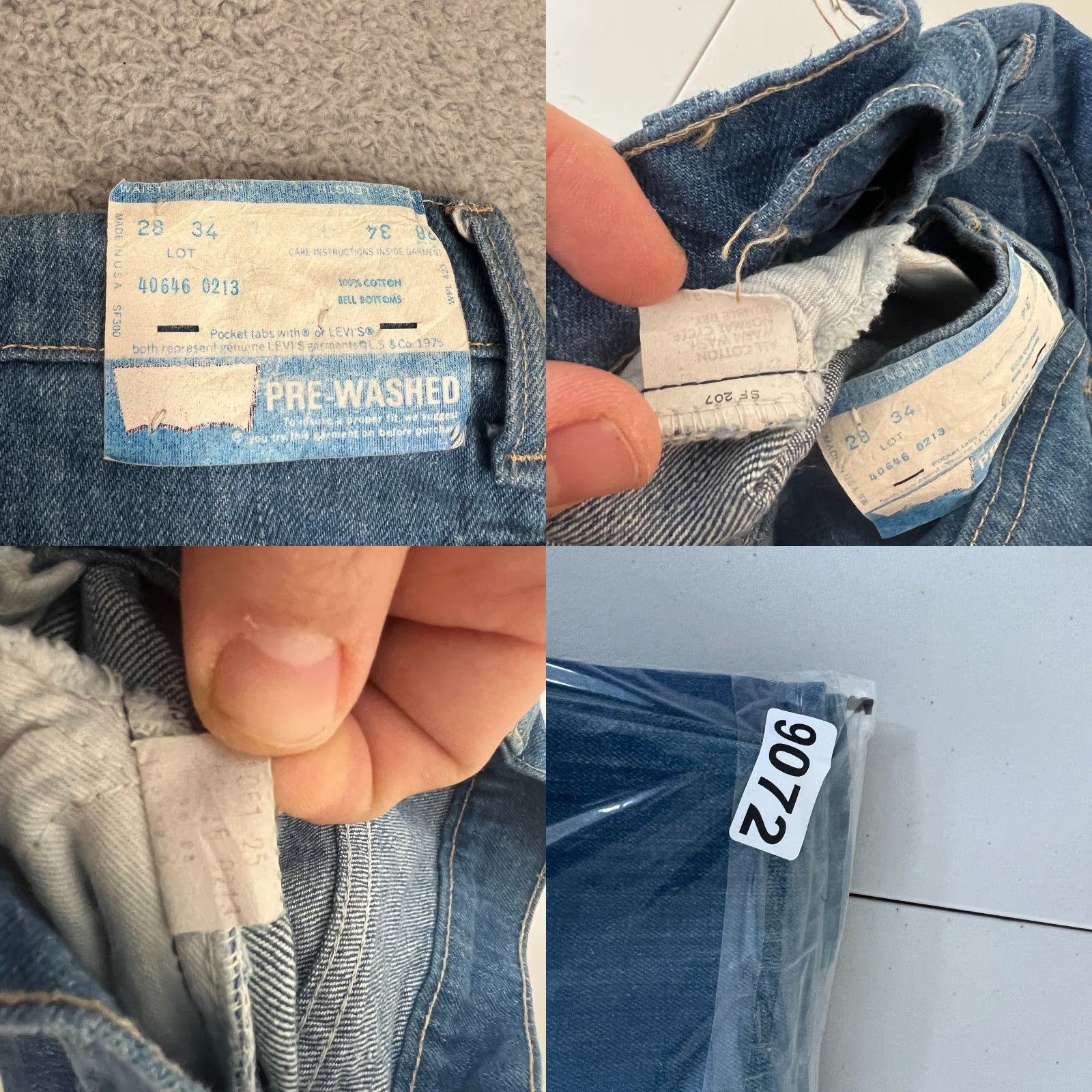 Levi's VINTAGE Levi's Jeans Flared Denim 28x34 Blue Bell Bottom 70s 80s Rock Hippie USA Mens Regular 5-Pocket Spring Summer Fall Winter Mid Rise Button Zip Size US 28 / EU 44 - 10 Thumbnail
