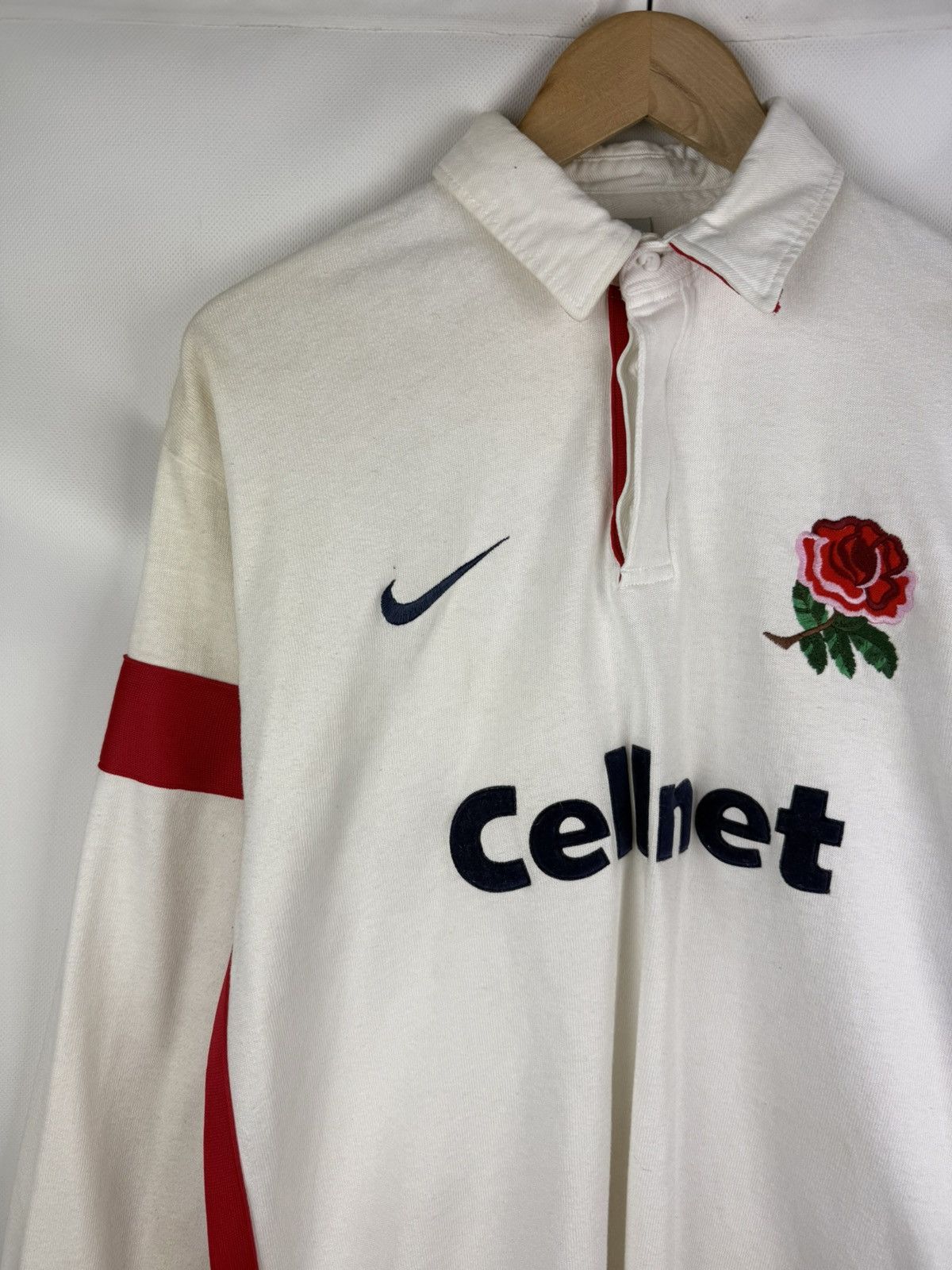 Nike Vintage 1997-99 Nike England Cellnet Long Sleeve Rugby Shirt Size US M / EU 48-50 / 2 - 2 Thumbnail