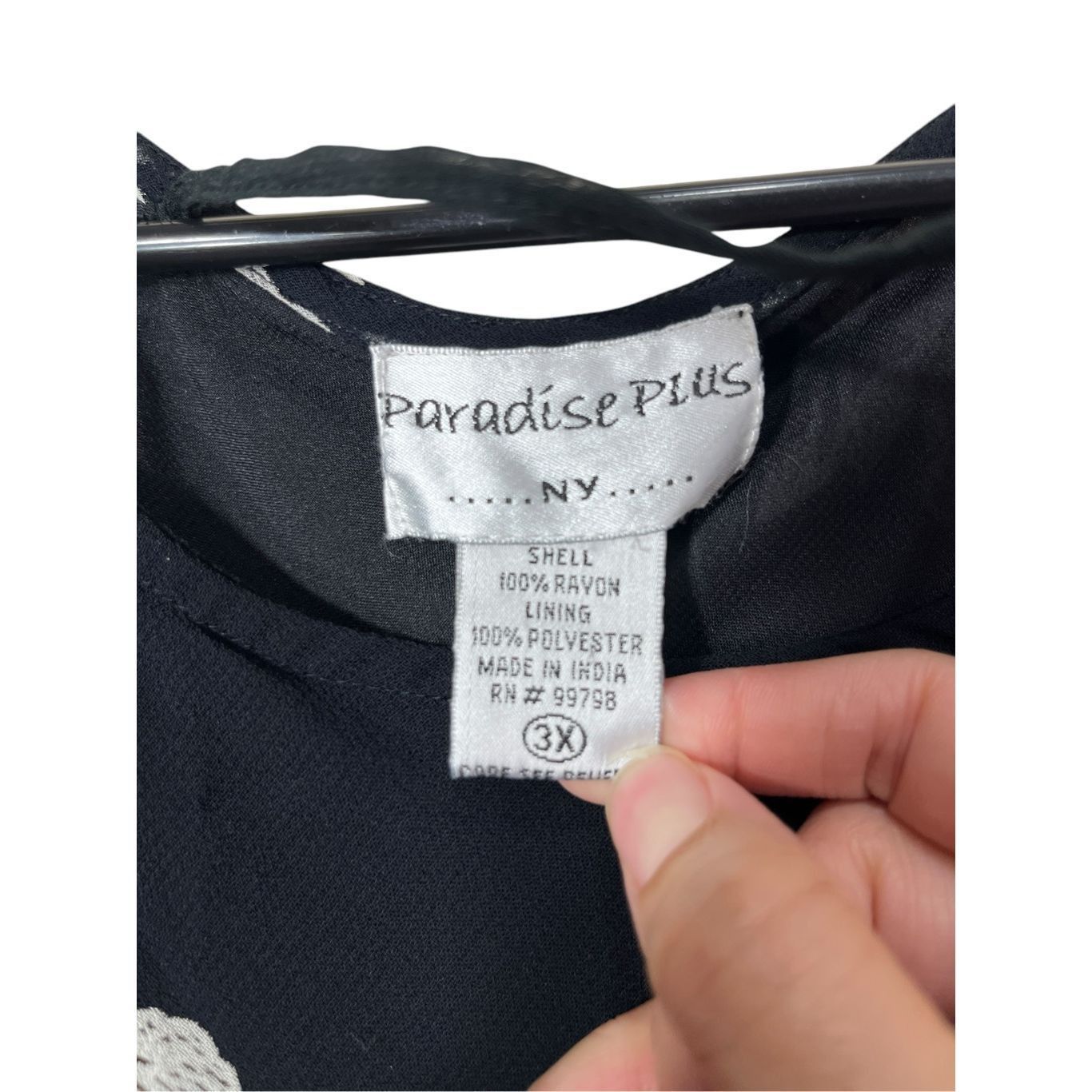 Other Paradise Plus Y2K 90s Black Floral Print Midi Dress Size 3X Size 3XL / US 20-22 - 6 Thumbnail