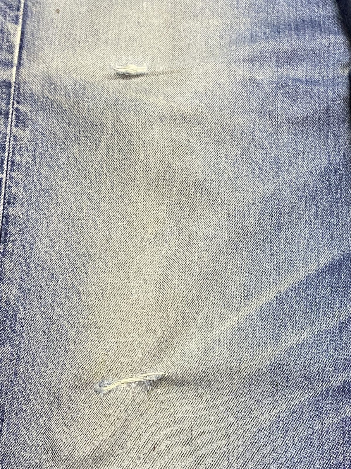 Japanese Brand Vintage Uniqlo Blue Wash Patched Distressed Loose Jeans Size US 36 / EU 52 - 16 Thumbnail