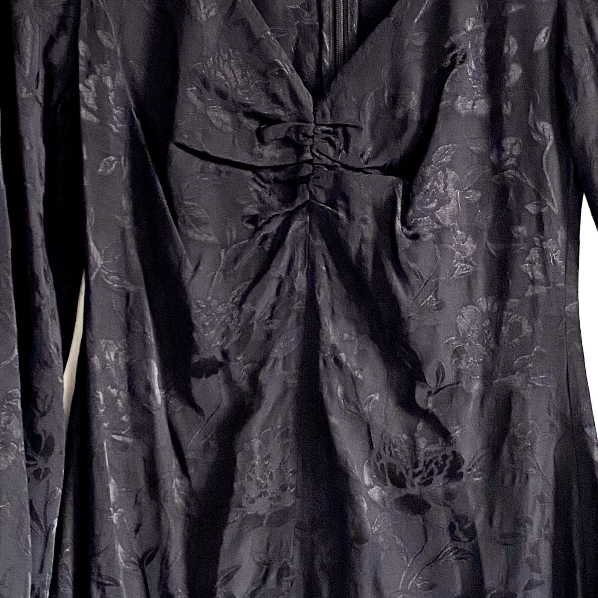 Staud STAUD Sofia Black Jacquard Midi Dress Size 0 NWT Size XS / US 0-2 / IT 36-38 - 7 Thumbnail