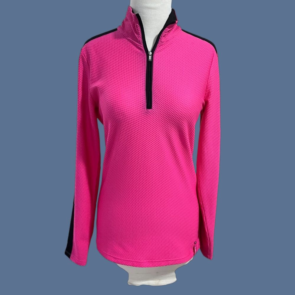 Ralph Lauren Lauren Ralph Lauren Active LRL 1/4 Zip Jacket Womens Medium Pink Performance Top Shirt Size M / US 6-8 / IT 42-44 - 1 Thumbnail