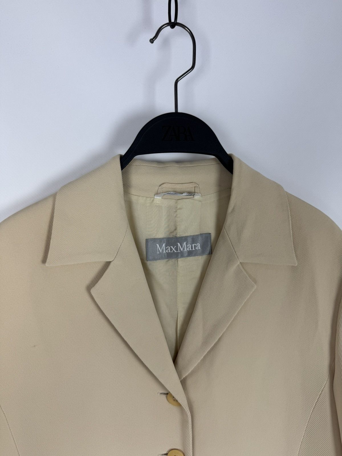 Max Mara Max Mara Ivory Women’s Light Coat Size XL / US 12-14 / IT 48-50 - 4 Thumbnail