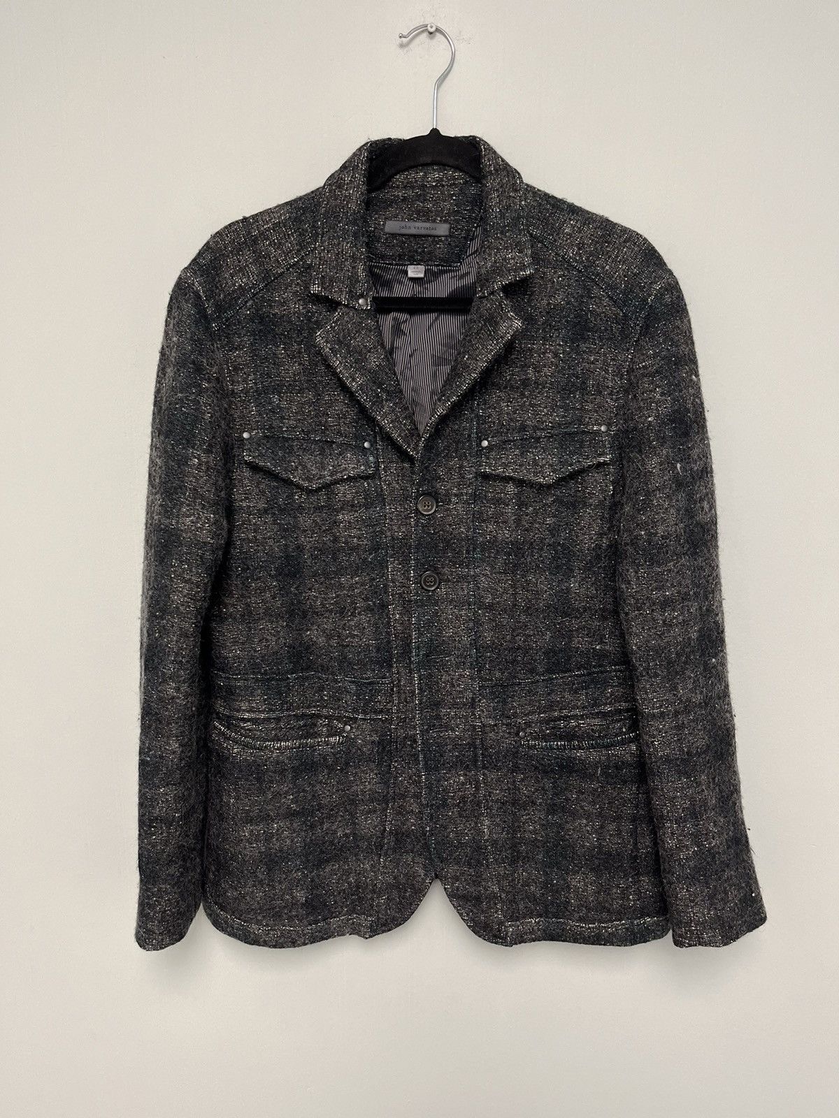 John Varvatos Alpaca Plaid Jacket. 48 Size US M / EU 48-50 / 2 - 7 Thumbnail