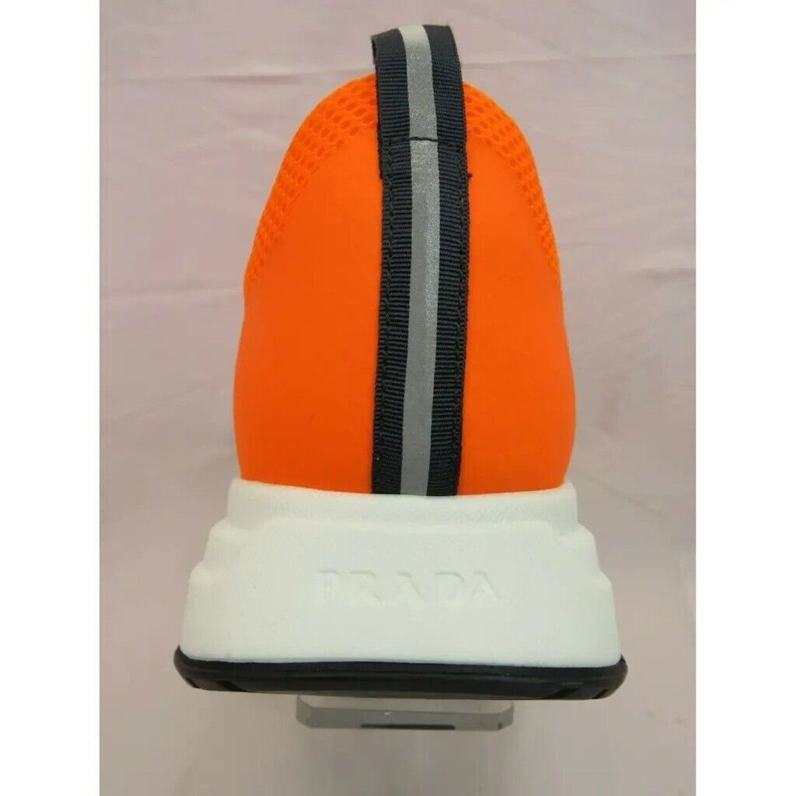 Prada PRADA 4E3499 NEON ORANGE MESH BLACK LOGO SNEAKERS 9 / US 10 Size US 10 / EU 43 - 7 Thumbnail