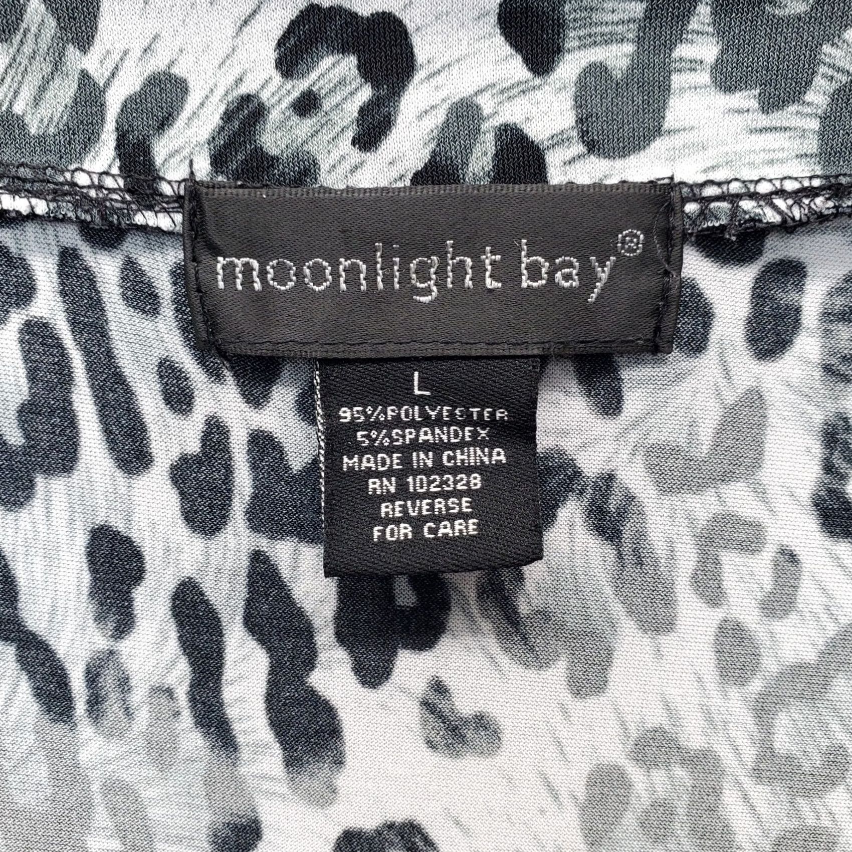 Bell Moonlight Bay Blouse Womens Large Multi Leopard Print Bell Sleeve Round Neck Shirt Size L / US 10 / IT 46 - 3 Thumbnail