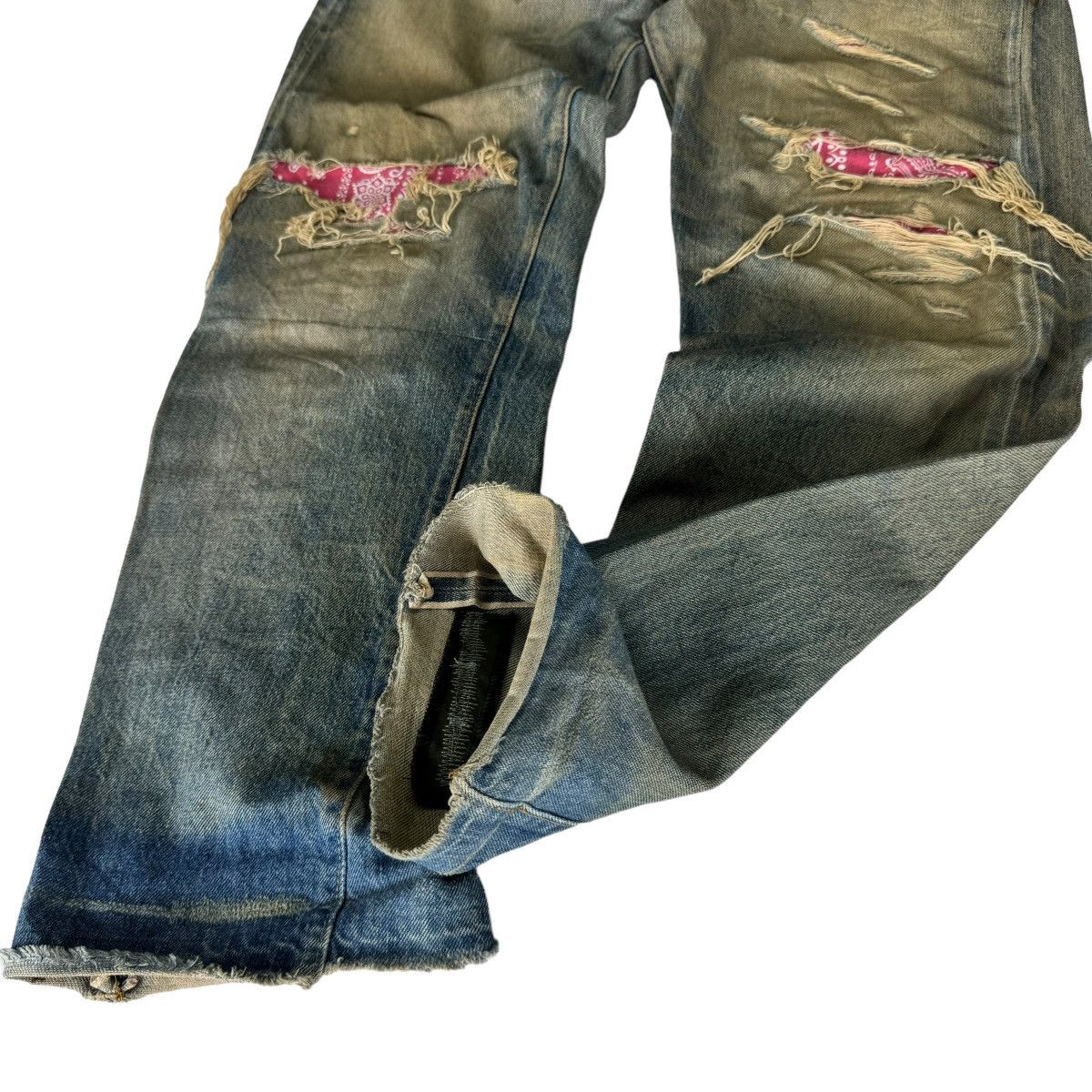 Levi's ☀️80s LEVI’S 501 RINDEN 524 PATCHWORK DENIM JEANS PANTS Size US 34 / EU 50 - 8 Thumbnail