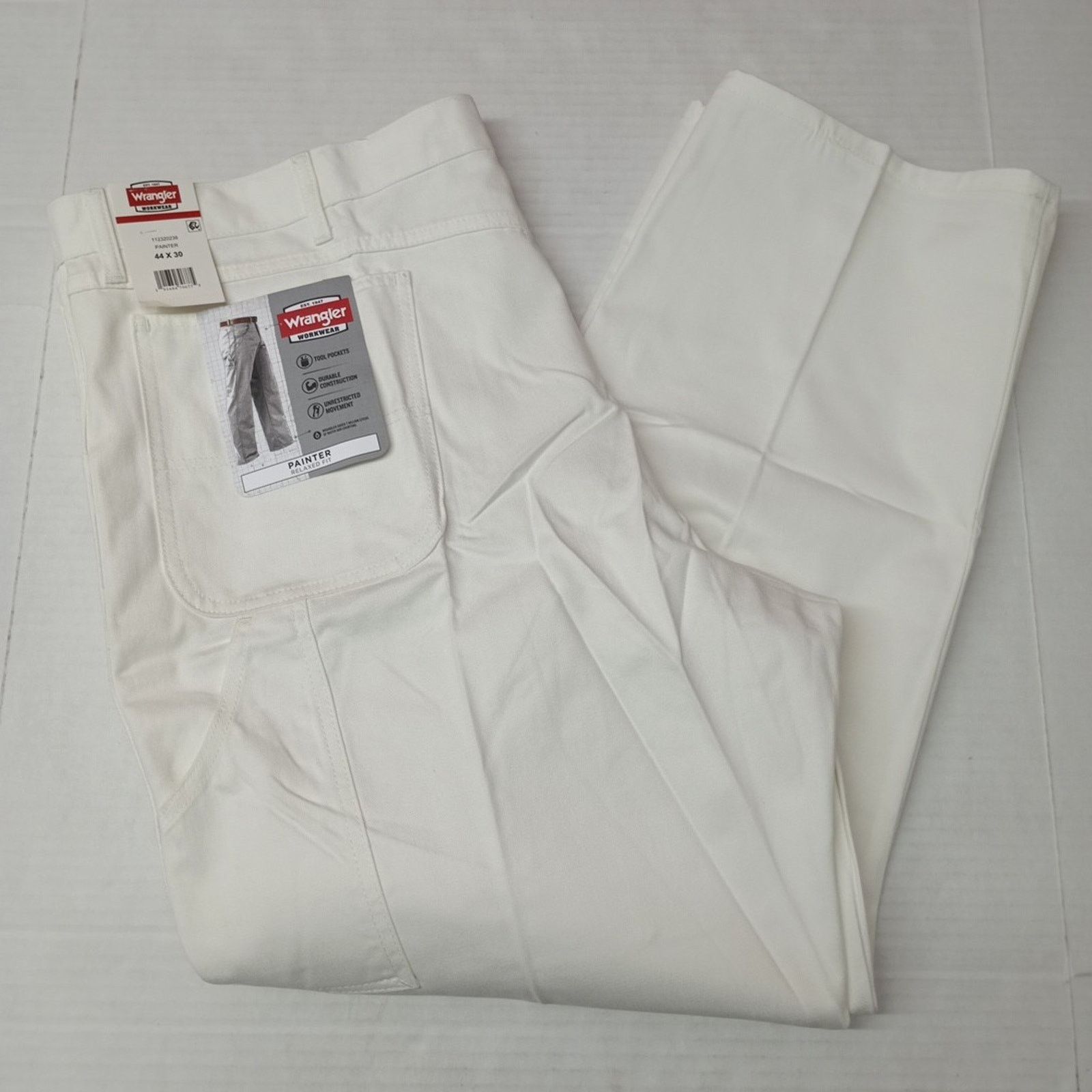 Wrangler Wrangler Painters Pants Men's Size 44x30 White Tool Pockets Size US 44 / EU 60 - 1 Thumbnail