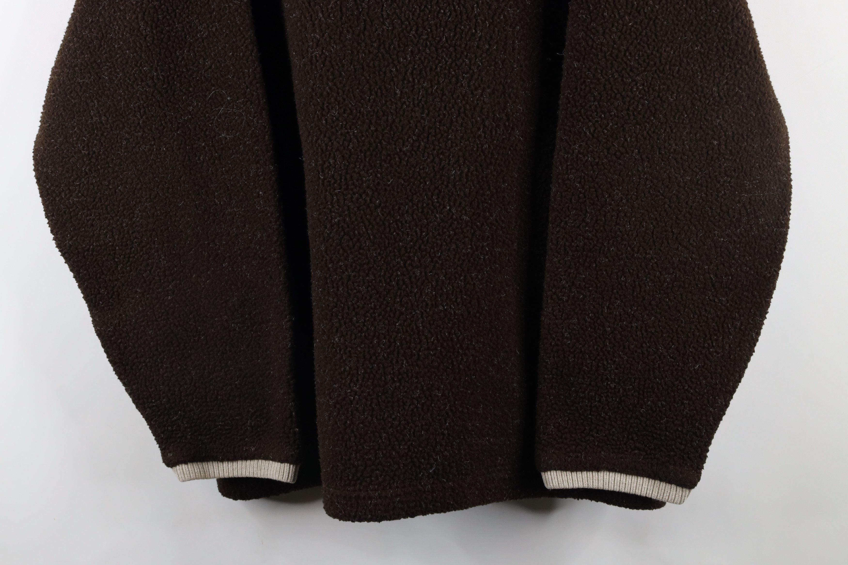 Vintage Vintage 90s Streetwear Pile Fleece Sweater Brown Polyester Size US L / EU 52-54 / 3 - 3 Thumbnail