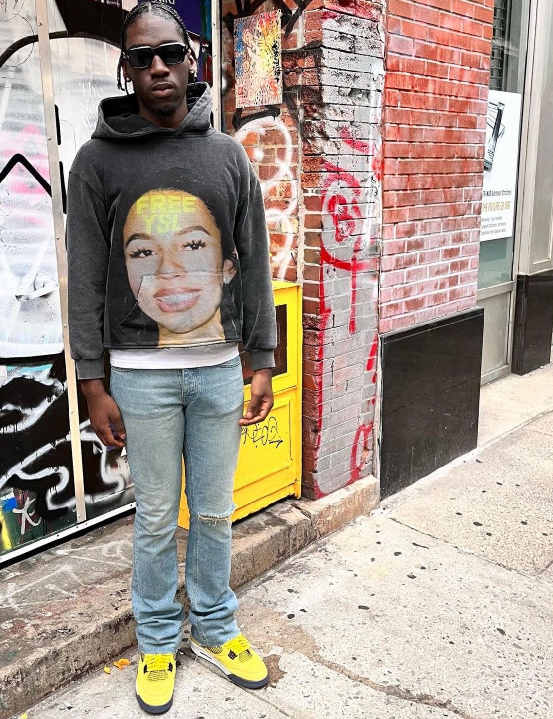 Japanese Brand × Vintage “FREE YSL” hoodie Size US M / EU 48-50 / 2 - 3 Thumbnail