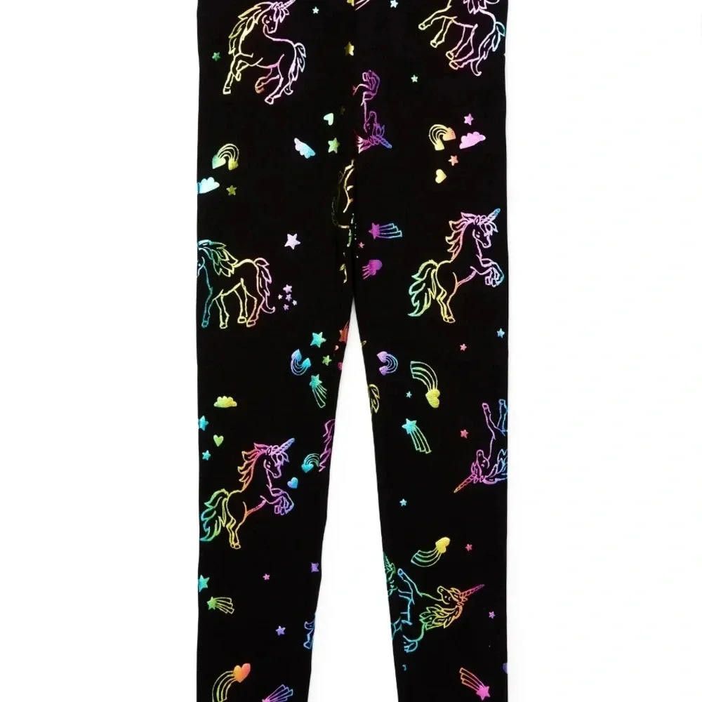 Rap Tees Unicorn Print Black Leggings Size US 26 / EU 42 - 1 Thumbnail
