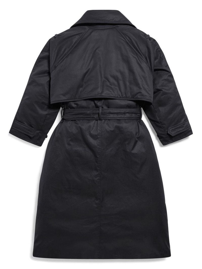Balenciaga o1tr1nto1125 Maxi Padded Trench Coat in Black Size US L / EU 52-54 / 3 - 5 Thumbnail