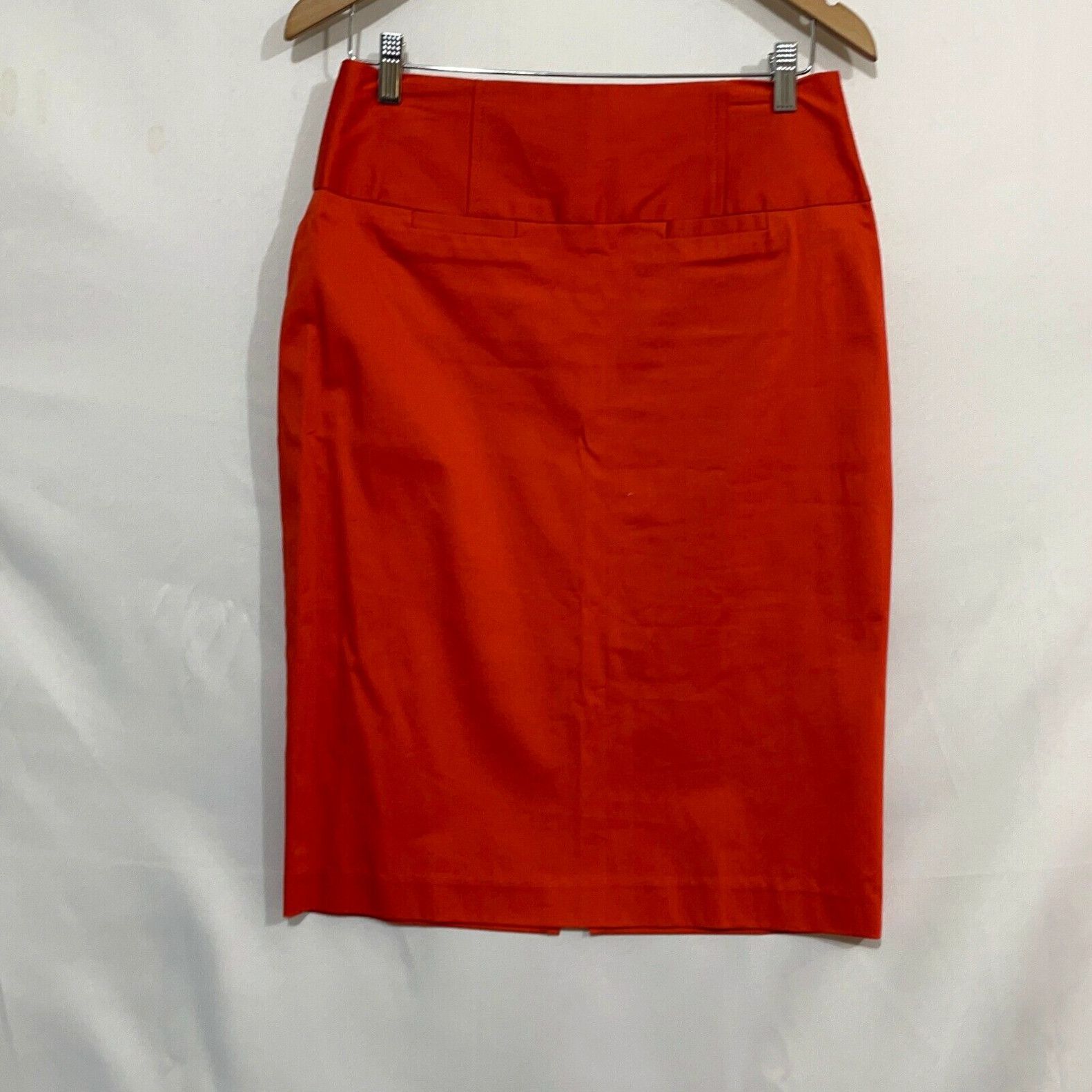 Orange pencil skirt size 8 sale