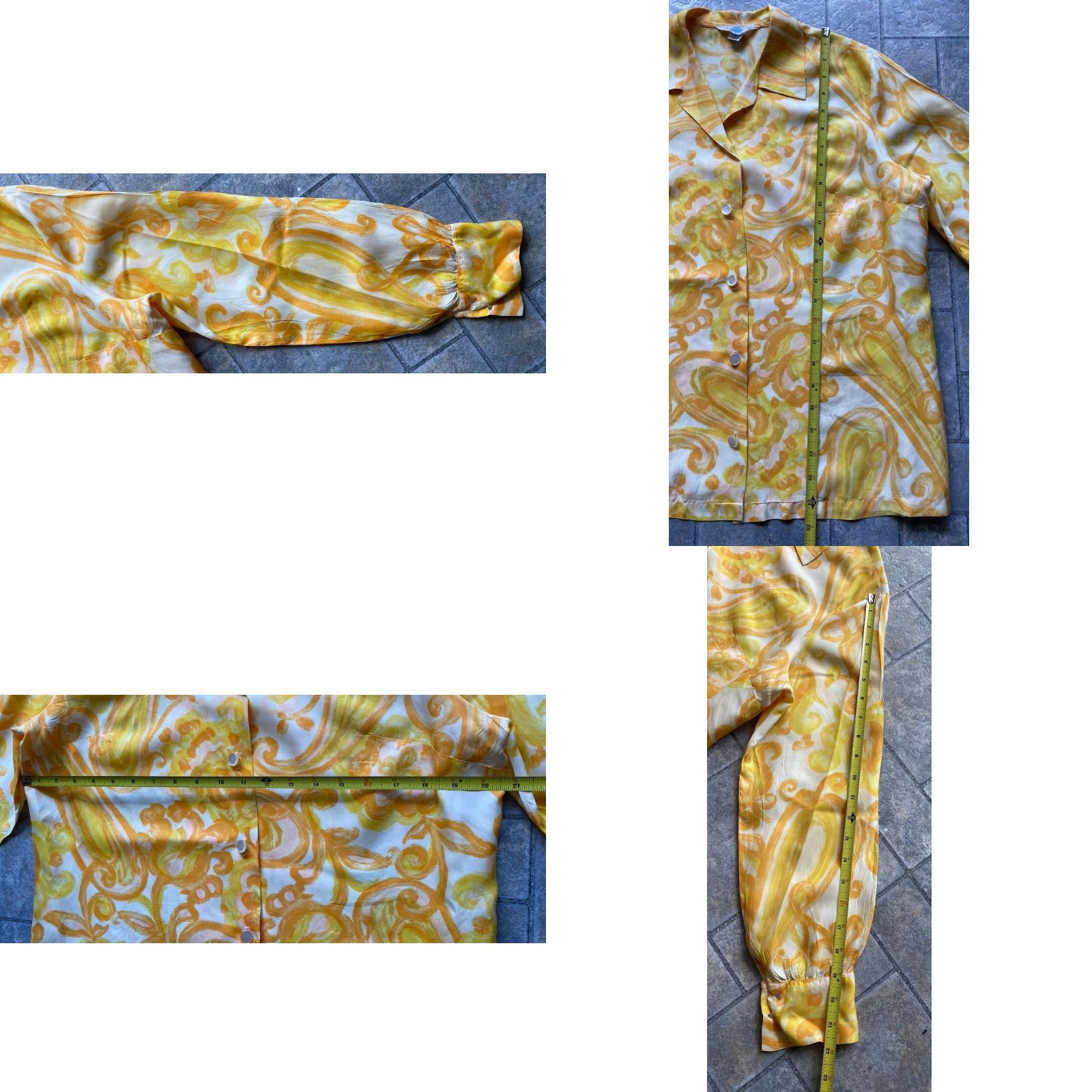 Vintage VINTAGE Emsee Blouse Women’s 38 ILGWU Yellow 50s 60s 70s 80s Workers Union Shirt Women Mens Girls Size XS / US 0-2 / IT 36-38 - 8 Thumbnail